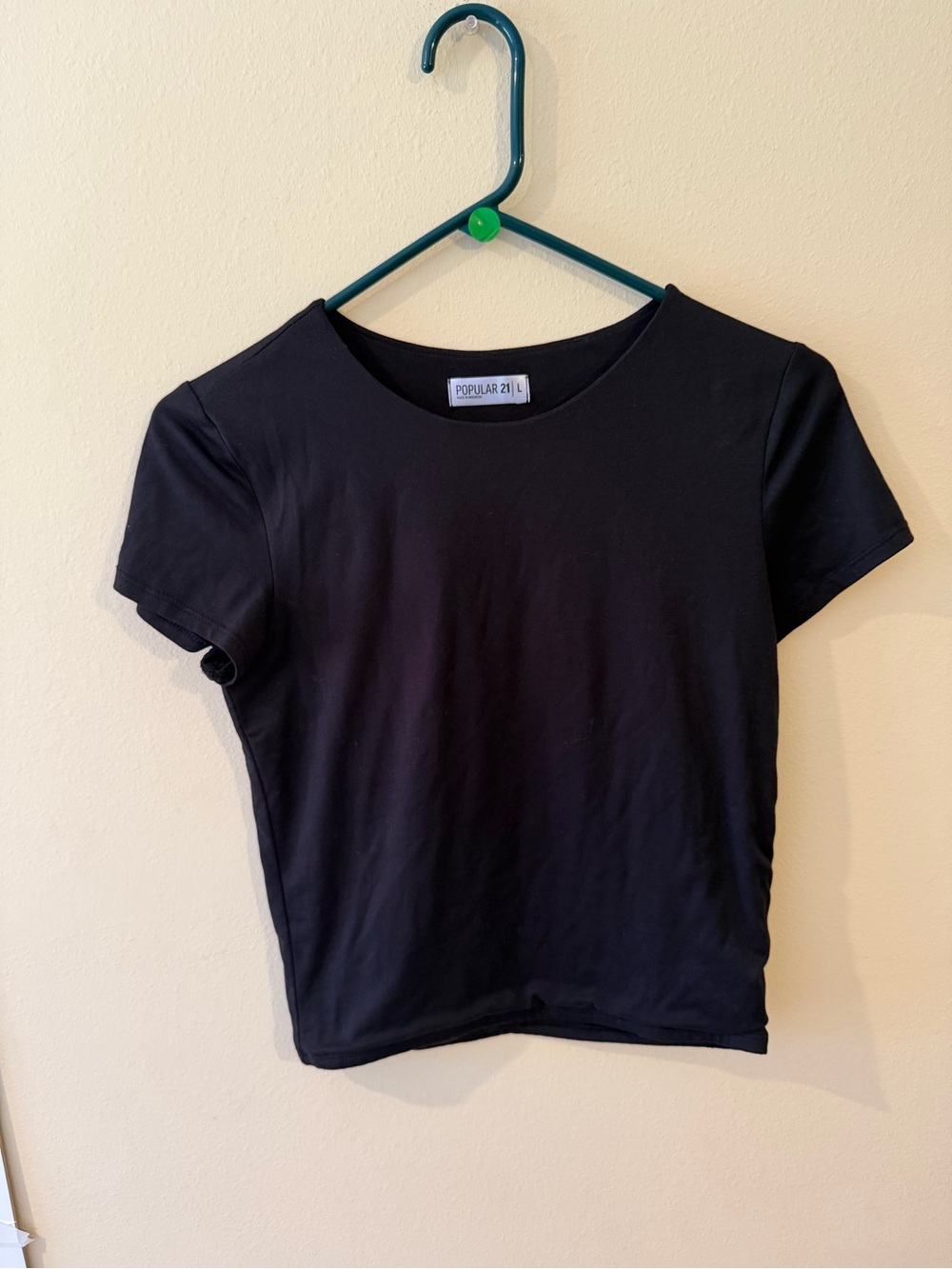 Black Short Sleeve Crewneck Tee